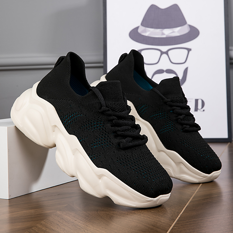 汤姆斯时尚松糕一脚蹬飞织休闲鞋