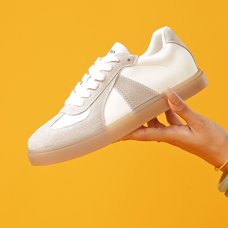 汤姆斯平底舒适软底德训鞋女拼色