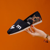 汤姆斯小众原创女鞋 ins街拍潮鞋 夏季 Tt&Mm 一脚蹬懒人软底帆布鞋