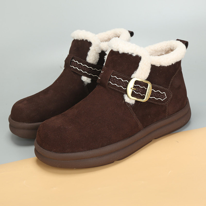 大码女鞋41一43冬季新款圆头平底时尚百搭简约加绒勃肯短靴,女鞋,马丁靴,淘宝优惠券,粉丝福利购,淘宝优惠卷