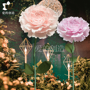 飾櫥窗花墻室內(nèi)影樓進(jìn)口紙立體紙花 大型手工仿真牡丹花芍藥婚慶裝