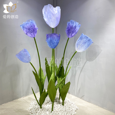 高端手工定制丝网花婚礼舞台背景