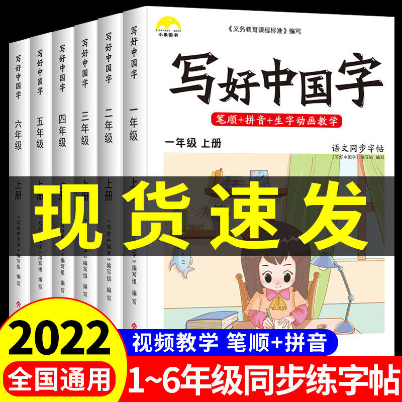 抖音同款小学生写好中国字正楷临摹儿童硬笔楷书一年级二年级三四上册同步练字帖课课练控笔训练五六年级人教版语文练习下字帖正版