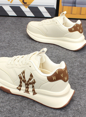 潮牌情侣老花老爹运动鞋男女厚底增高软底小白鞋学生轻便休闲板鞋