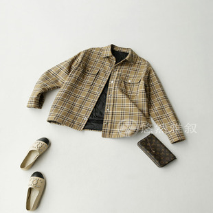 售完无补 原788现398 仅15件 高定系 对位格休闲宽松棉外套 薄棉