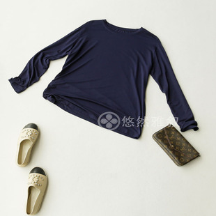 工厂直销 特回款 仅售88 简约圆领 细腻弹力棉 百搭长袖T恤