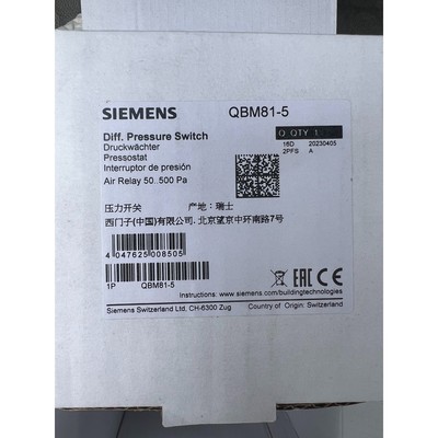 西门子QBM81-5 压差传感器 全新议价