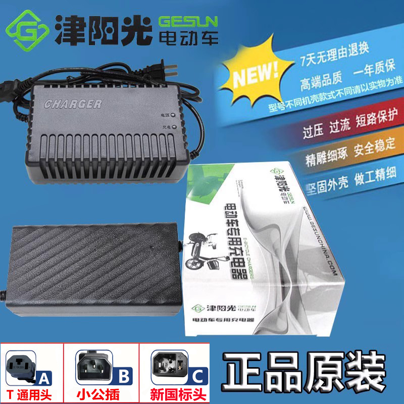 津阳光电动车原装充电器36V48V12Ah60V20Ah72V20Ah正品原厂专用-封面