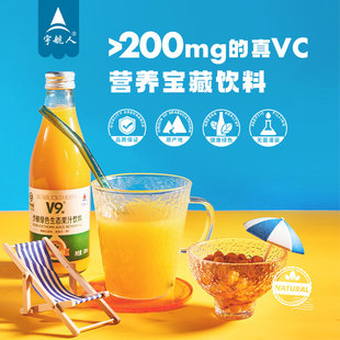 宇航人V9绿色生态沙棘果汁饮料高VC内蒙古小果沙棘300ml*12瓶整箱