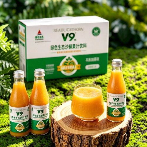 宇航人沙棘果汁绿色食品认证高VC