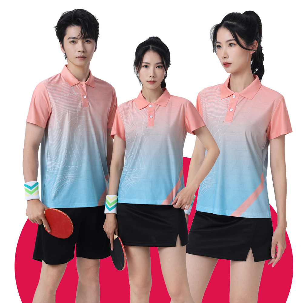 新款乒乓球服套装男女短袖上衣速干羽毛球运动服训练比赛队服定制