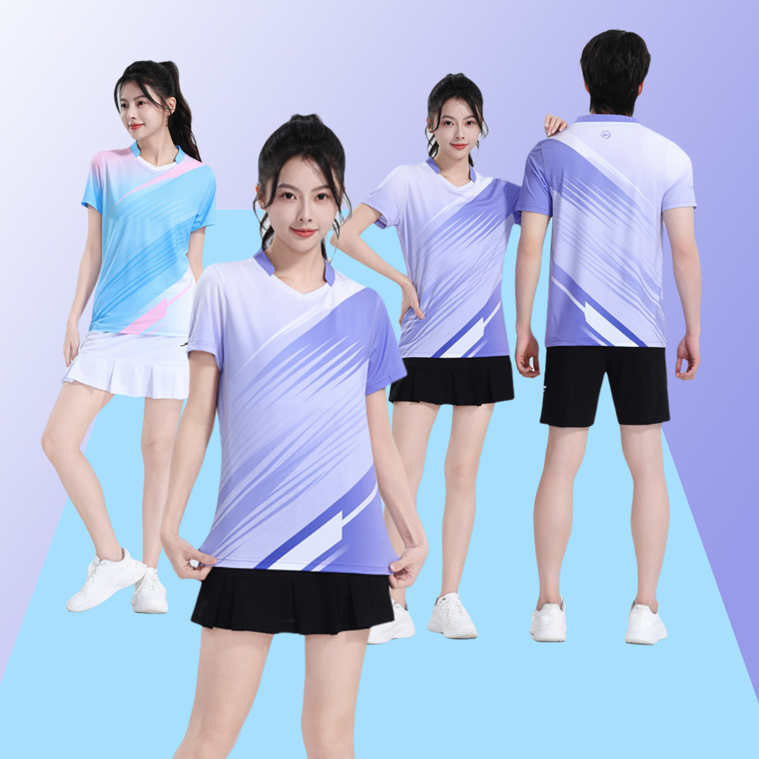 2026新款羽毛球服套装男女短袖