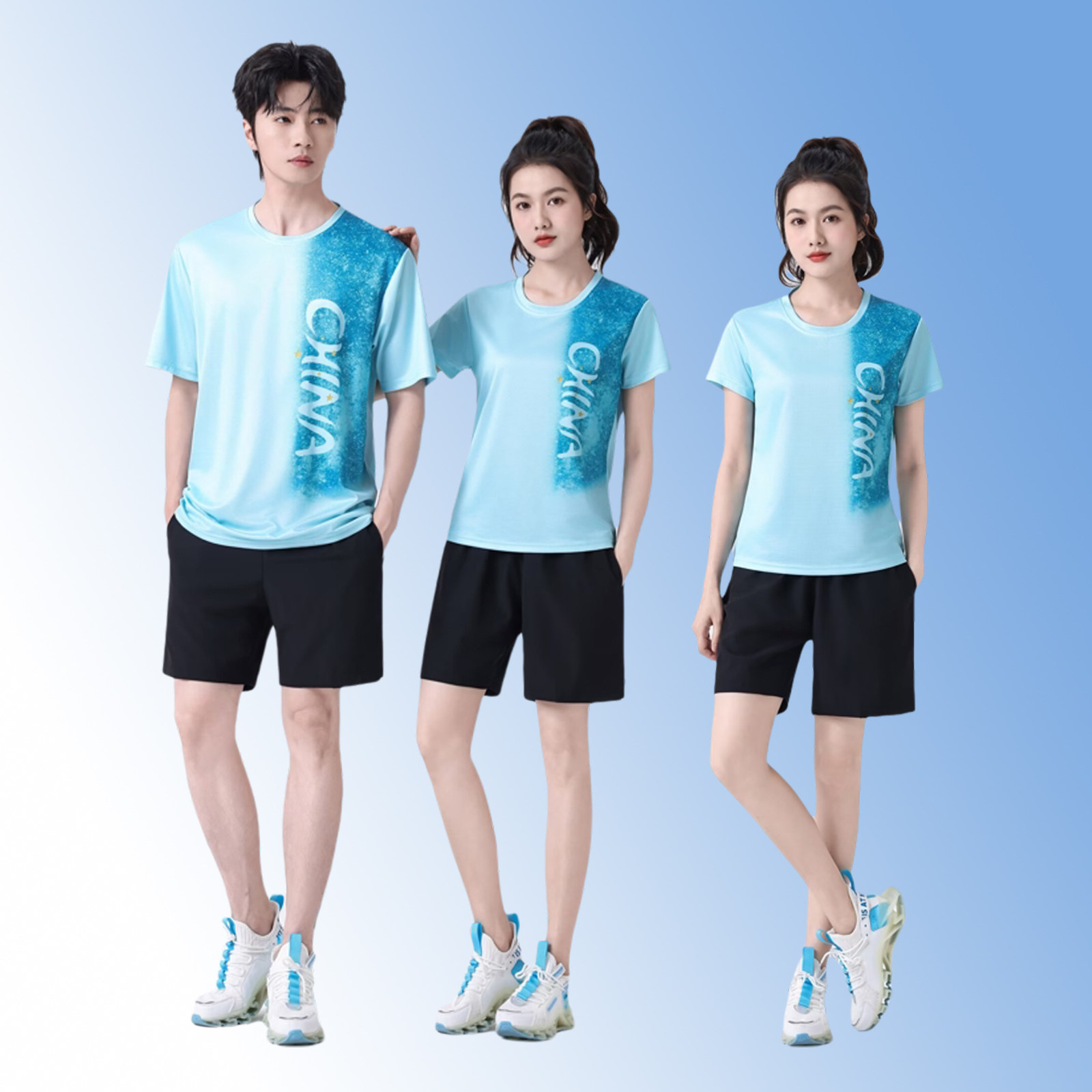 新款乒乓球服套装男女短袖训练服图片