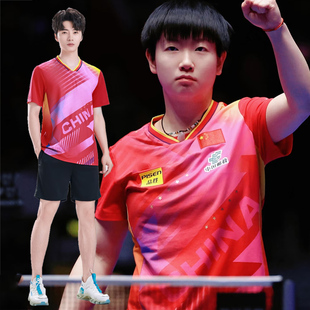 新款乒乓球服套装男女短袖运动服速干上衣气排球训练比赛队服定制