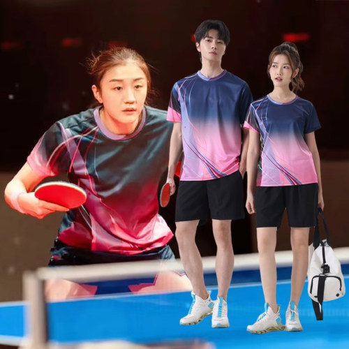 新款乒乓球服套装男女短袖运动服