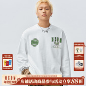 MEDM25SS网球系列竹节棉长袖 嘻哈休闲体恤春秋季 T恤男女同款 美式