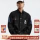 MEDM 纯色简约休闲翻领牛仔夹克春秋潮流数字logo贴布宽松外套男