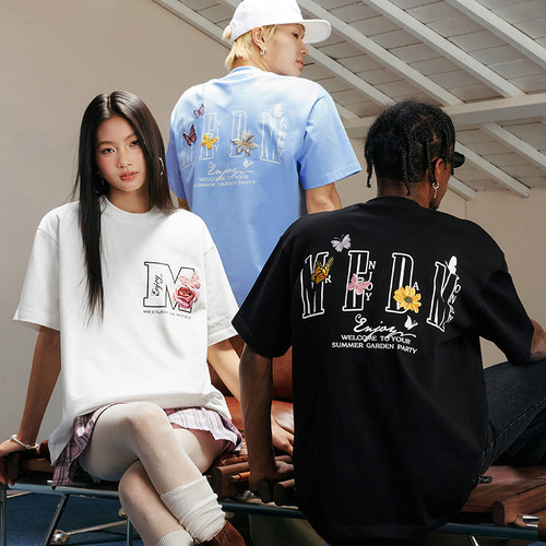 MEDM25SS蝴蝶花园纯棉短袖T恤