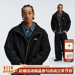 街头潮牌宽松翻领毛呢外套 老钱风休闲情侣夹克美式 MEDM 秋冬新品