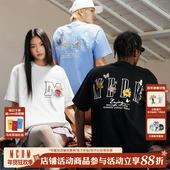 t恤女美式 上衣男士 夏季 MEDM25SS蝴蝶花园纯棉短袖 宽松休闲半袖 tee