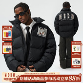 MEDM 新款 火烧蕾丝休闲羽绒服潮牌保暖防寒立领面包服情侣外套冬