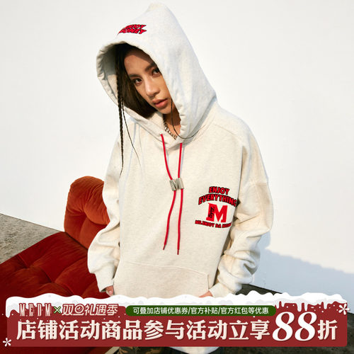 金属标MEDM国潮连帽卫衣帽衫