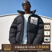 百搭宽松高街休闲保暖外套 新款 MEDM国潮牙刷绣立领羽绒服男士 冬季