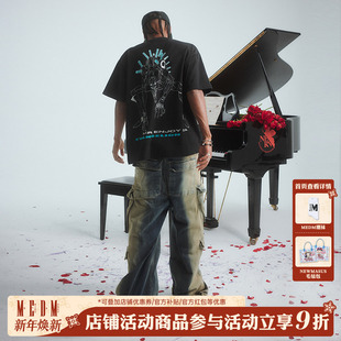 T恤男夏季 MEDMxEVA联名 兽化2号机短袖 反光款 街头体恤 售完即止