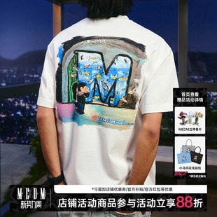 夏季 国潮休闲半袖 体恤 T恤男女情侣款 MEDMxNewmasus联名水族馆短袖