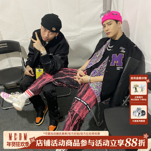 MEDM外套男女潮情侣装潮流宽松春秋美式棒球服夹克王嘉尔同款上衣