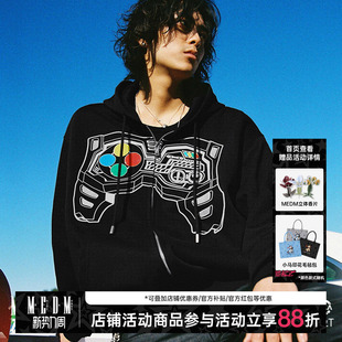 连帽卫衣男春秋外套潮 美式 MEDMx假面骑士艾克赛德胸甲款 拉链帽衫