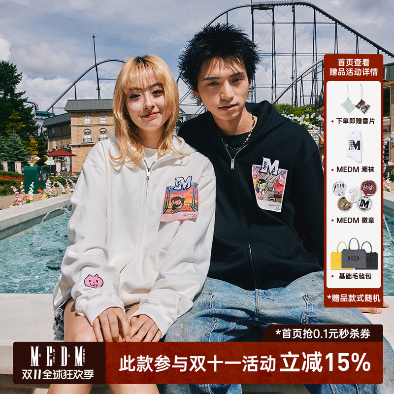 MEDMxNewmasus拍立得拉链帽衫