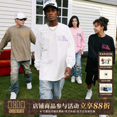 宽松休闲百搭上衣 T恤男oversize体恤衫 MEDM国潮秋季 刺绣多色长袖