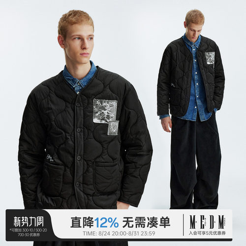 MEDM做旧天使绗棉贴布棉衣