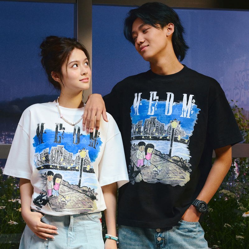 MEDMXNewmasus联名夜晚漫步短袖