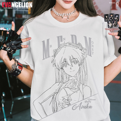 MEDMxEVA NEVER END系列人物半身素描风基础休闲短袖个性百搭T恤