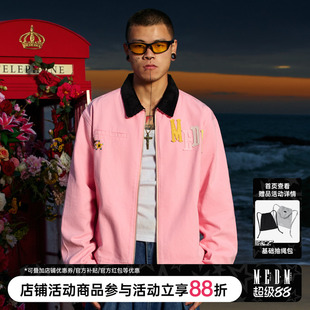 MEDM潮牌拼皮底特律工装夹克男士春秋季美式痞帅外套休闲宽松上衣