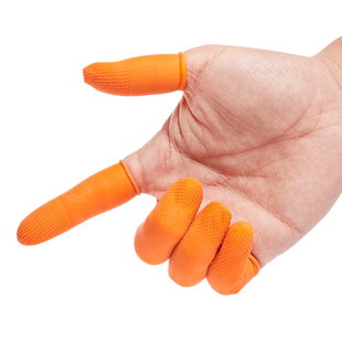 加厚耐用防护手指套点钞翻页美甲工作一次性橡胶手指头套止滑护指