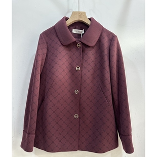 秋之歌Q14016贵夫人新款中老年春外套女风衣妈妈装夹克上衣福太太