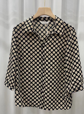 秋之歌Q34103夏季洋气女士衬衫翻领薄款衬衣中袖休闲百搭中年妈