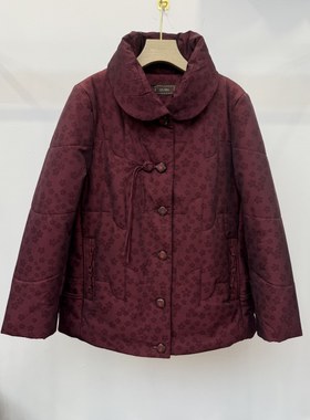 雅百威6676棉服妈妈加厚防寒外套60岁老太太棉袄奶奶冬装时尚棉衣