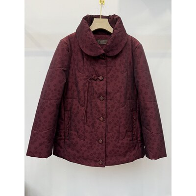 雅百威6676棉服妈妈加厚防寒外套60岁老太太棉袄奶奶冬装时尚棉衣