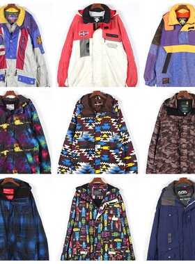 翻领冬季宽松户外登山外套