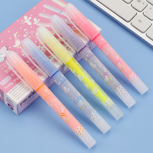 爱好香味荧光笔糖果色果冻香香味记号笔小清新创意少女心高颜值学生用彩色记号大容量划重点标记笔手帐笔6191