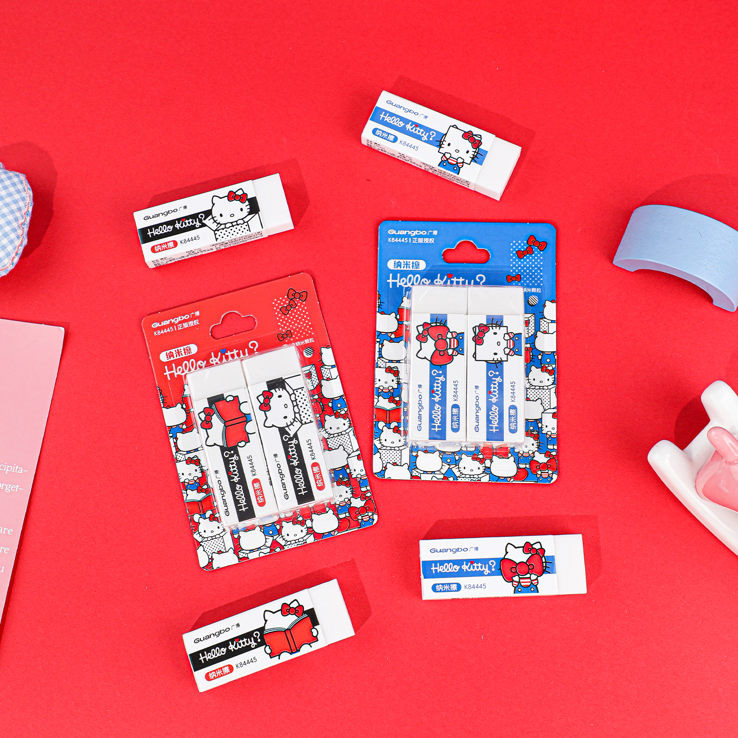 广博hello kitty纳米橡皮擦小学生专用无屑超干净不留痕幼儿园专用铅笔橡皮檫擦字成线儿童美术素描小像皮擦