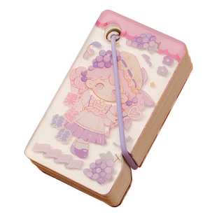 亚克力小本子空白英语单词本学生用活页便签随身记背记忆环扣口袋白色记事本高中迷你单词卡片铁环可拆卸便携