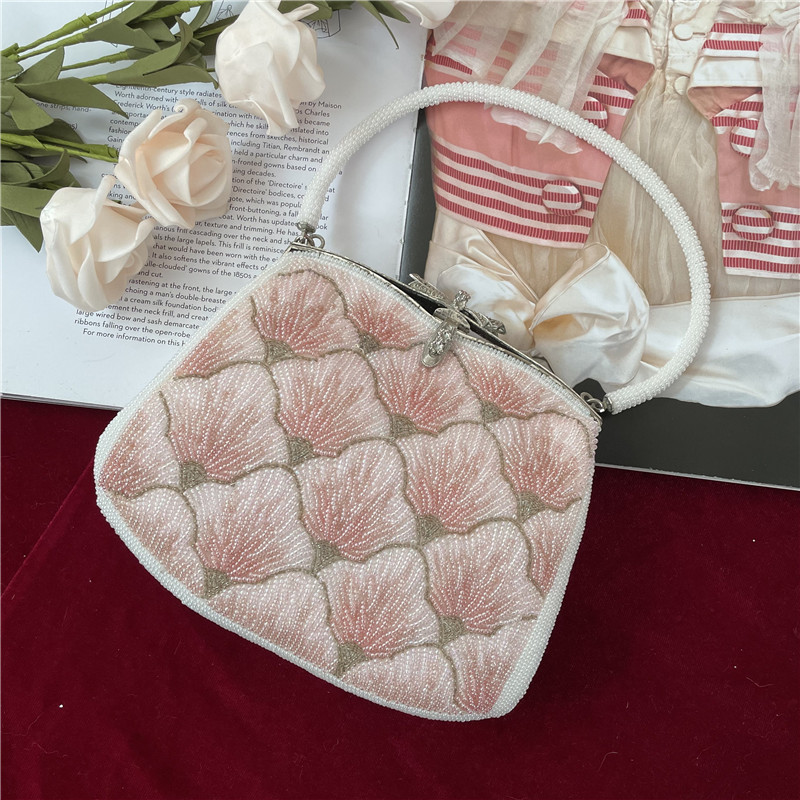 Vintage日本制中古包串珠包立体珠绣包晚宴包旗袍包口金包手拎包