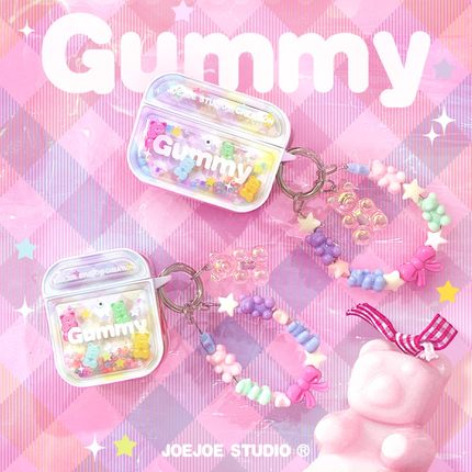 JoeJoe原创小熊糖果适用4代苹果AirpodsPro3代无线耳机保护套Pro2代磁吸耳机套三代硬壳可爱糖果色四代一二代