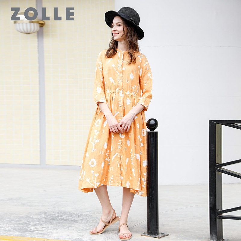 zolle因为北欧亚麻五分袖文艺范