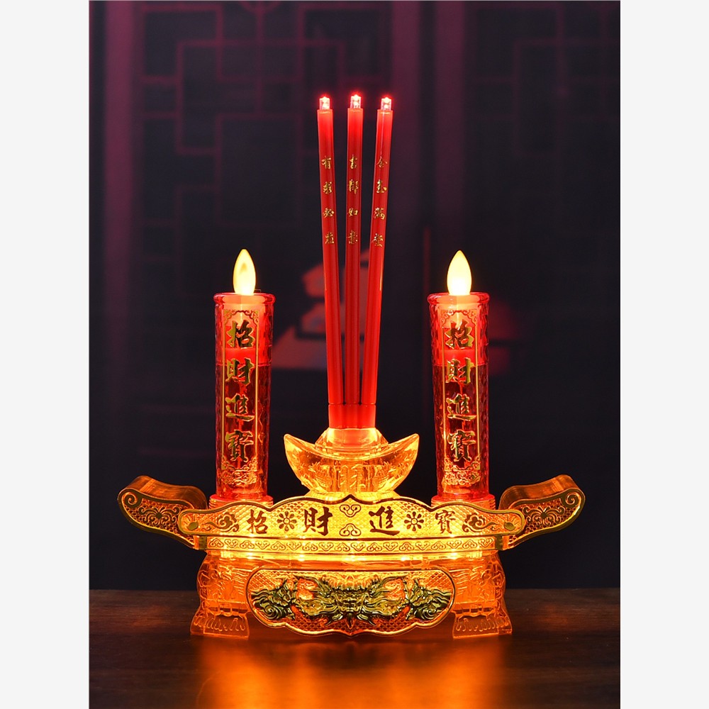 3直播电蜡烛家用插件Led电子环保香炉节能天长灯乔迁开幕婚礼蜡烛